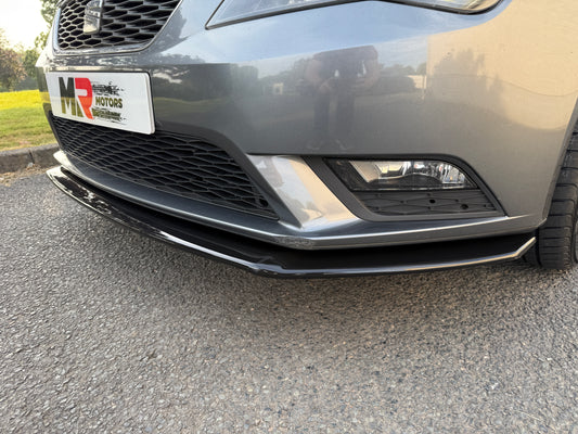 Seat Leon Mk3 Front Bumper Extension Lip Spoiler Splitter | Gloss Black